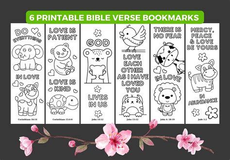 Bible Verse Coloring Bookmarks Bible Verse Bookmark to Color - Etsy