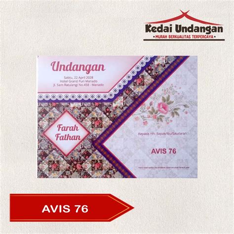 Jual Blangko Undangan AVIS 76 Harga Murah Shopee Indonesia