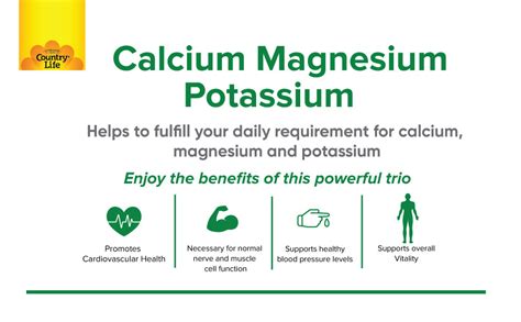 Country Life Target Mins Calcium Magnesium Potassium 500mg