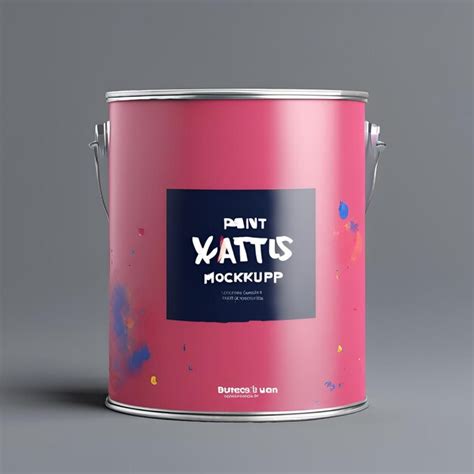 Paint Tin Can Mockup Premium Ai Generated Image