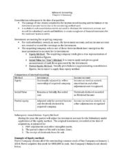 Chapter 3 Summary Student 2 2 Advanced Accounting Chapter 3 Summary