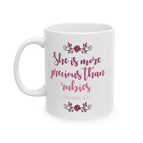 Bible Verse Ceramic Mug, Inspirational Christian Gift, Religious Coffee