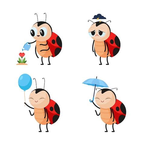 Lindo Personaje De Dibujos Animados Bajo Un Paraguas Vector Png The