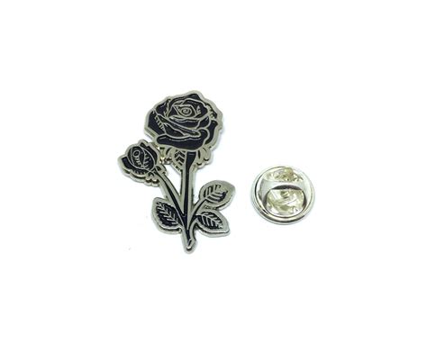 Black Rose Enamel Pin Finox