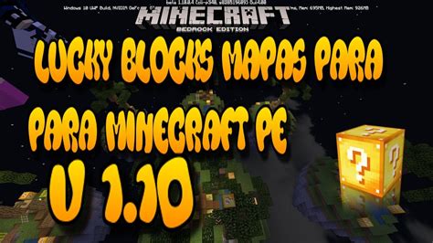 Mapas De Lucky Blocks Para MINECRAFT PE 1 10 YouTube