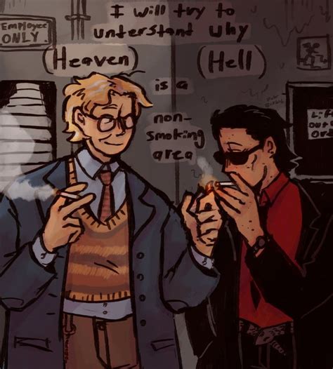 Book Omens Art By Boopboops Good Omens Book Fun To Be One Cute Gay