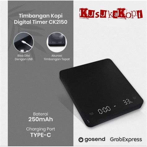 Jual Timbangan Kopi Digital Coffee Drip Scale With Timer Kg G