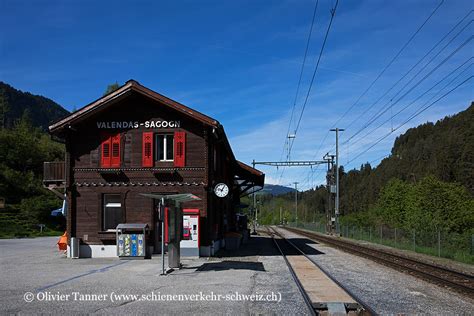 Bild Bahnhof Valendas Sagogn Schienenverkehr Schweiz Ch