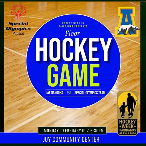 Special Olympics Hockey Team vs UAF Nanooks, Joy Elementary, Fairbanks, February 20 2024 ...