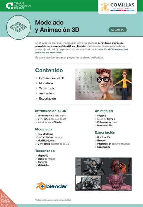 PDF Modelado y Animación 3D ESO Bach completo para crear objetos