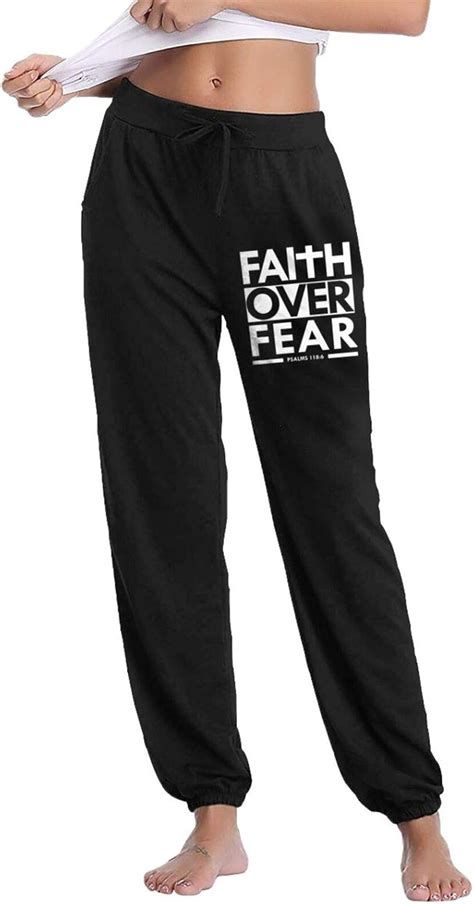 Faith Over Fear Bible Scripture Verse Christian Women S Comfy Pants Long Sweatpants