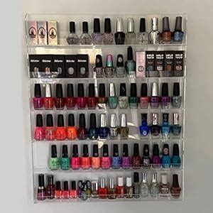 Amazon NIUBEE Acrylic Nail Polish Rack Wall Mounted Organizer