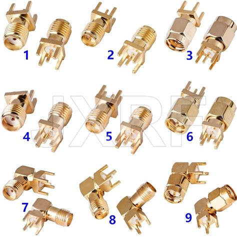 Pcs Sma Weibliche Jack Stecker Adapter Solder Rand Pcb Gerade