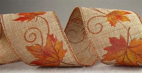 Amazon 2 5 Wired Ribbon Autumn Ribbons Natural Falling Ribbons