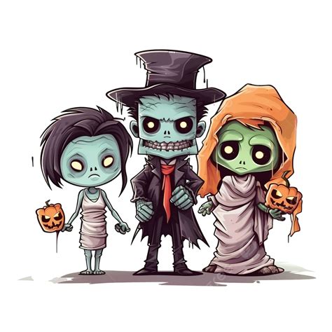 Halloween Frankenstein Witch Mummy And Vampire Cartoons Design Scary Theme Witch Vampire Png