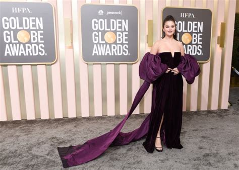 Selena Gomez Golden Globes Look 2023 A Vision In Velvet Valentino