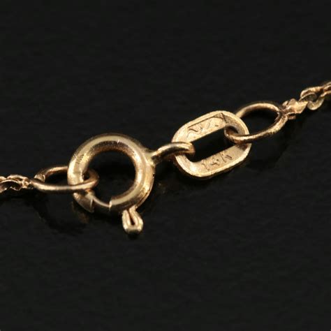 14k Twisted Serpentine Chain Necklace Ebth