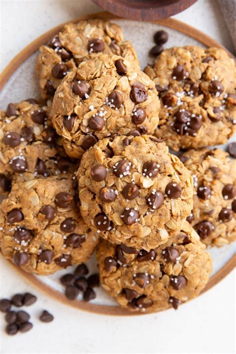 Vegan Oatmeal Peanut Butter Chocolate Chip Cookies The Roasted Root