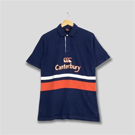 Vintage Canterbury Of New Zealand Blue Rugby Shirt Small Steinlager Ccc