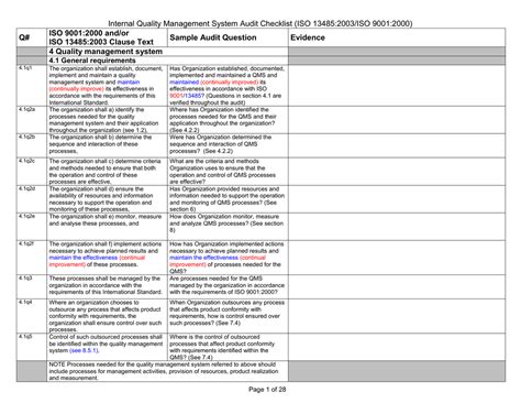 Download Iso 9001 Internal Audit Checklist Xls - dadradio