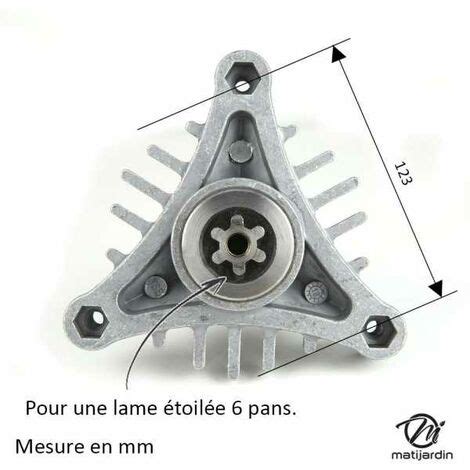 Palier lame étoile 6 pointes 165579 pour AYP Roper Husqvarna Mc