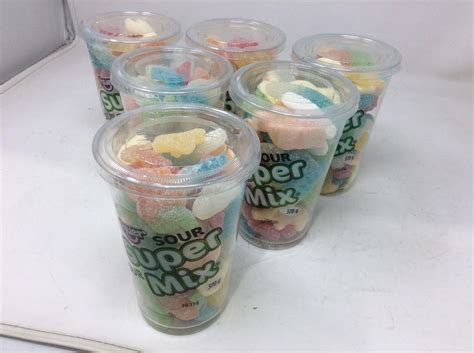 Huer Sour Super Mix Candy Cups 6 X 370g