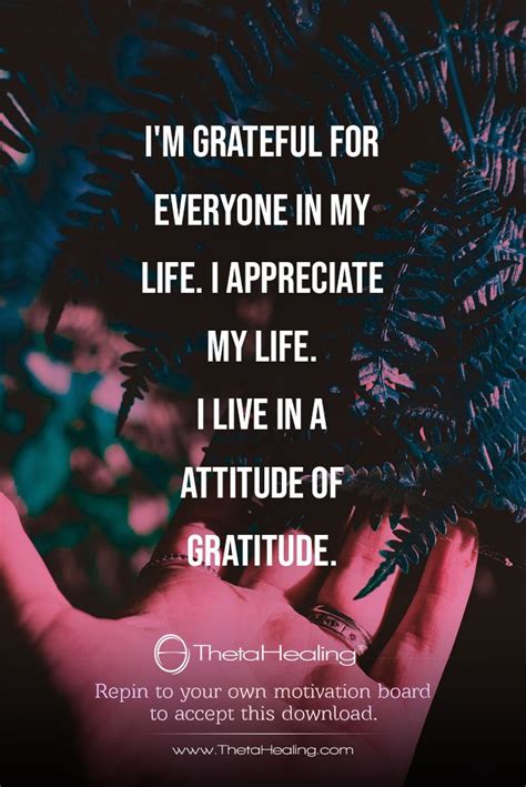 Thetahealing I Live In An Attitude Of Gratitude Positive