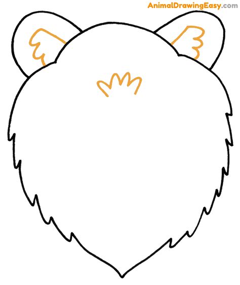 How to Draw a Bear Face - Animaldrawingeasy.com