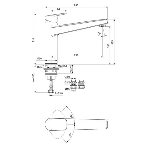 Ideal Standard Ceraplan Single Lever High Cast Spout Kitchen Mixer Bd