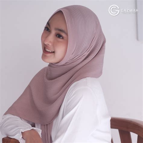 Jilbab Pashmina Plisket Kerudung Pashmina Gazwah Collection