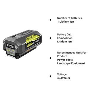 Ryobi Op A Volt Lithium Ion Ah High Capacity Battery The