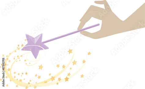 Magic Wand with Fairy Dust Stars Stock Vector | Adobe Stock