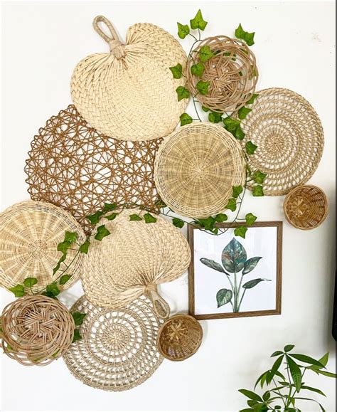 Basket wall, woven baskets, wall decor, wicker wall decor | Bohemian ...