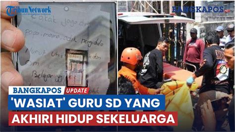 Penampakan Wasiat Guru SD Di Malang Yang Akhiri Hidup Sekeluarga