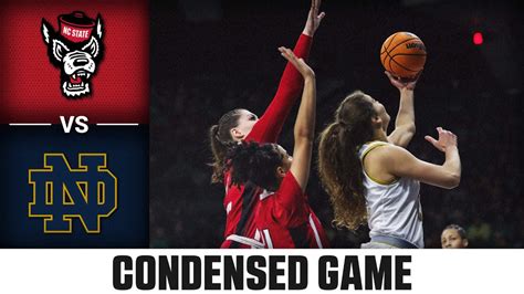 NC State Vs Notre Dame Condensed Game 2023 24 ACC Women S Basketball