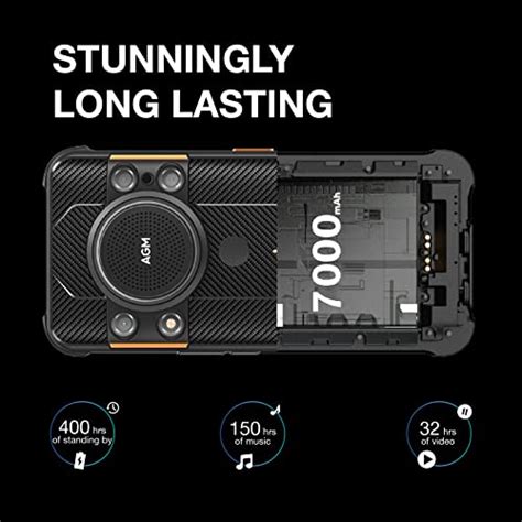 AGM H5 Rugged Smartphone 2023 Rugged Smartphone 109dB Loudest Speaker