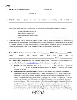 Fillable Online LEASE AGREEMENT Sample Clauses Law InsiderBASIC