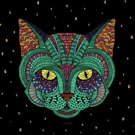 trippy cat gif | WiffleGif