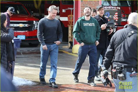 Matt Damon Casey Affleck Get To Work Filming The Instigators In