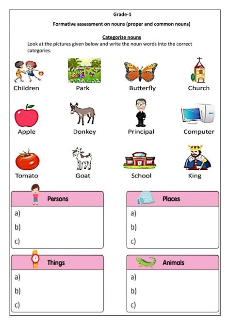 Noun Worksheets For Esl Beginners