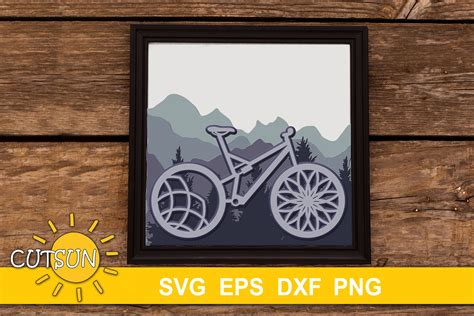 D Layered Mountain Bike Svg Cut File Layers Glowforge Svg Etsy Uk