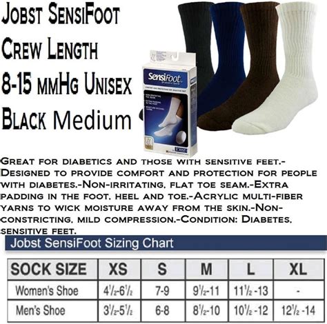 Jobst 110852 Sensifoot 8 15 Mmhg Unisex Crew Length