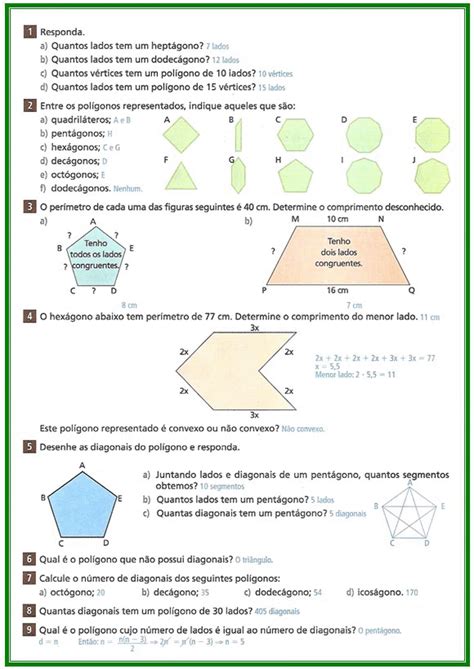 Pol Gonos Diagonais Parte I Geometria Matem Tica Muito F Cil