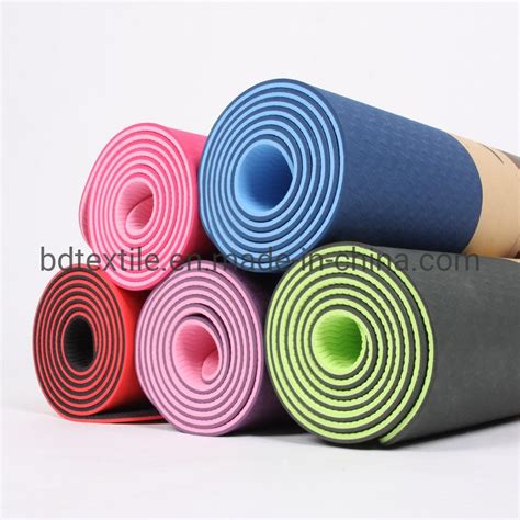 Custom Logo Printed Eco Friendly TPE Yoga Mat 6mm Thick China TPE