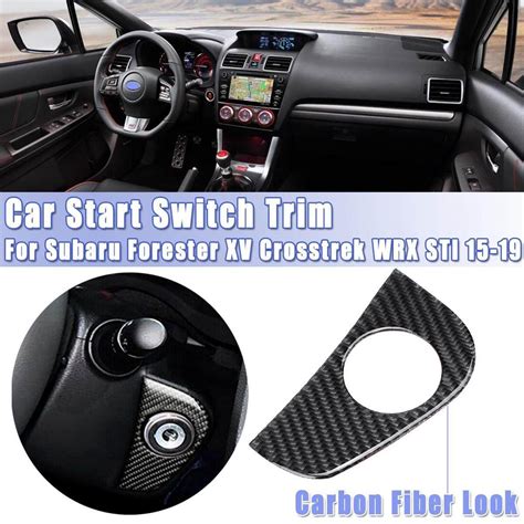 Start Switch Trim Carbon Look Abs Para Subaru Forester Xv Crosstrek Wrx