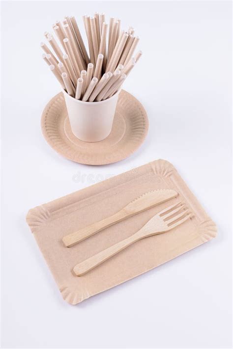 Eco Friendly Disposable Tableware Paper Plates Cups Straws And