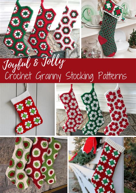 Adorable Granny Square Crochet Stockings For Christmas