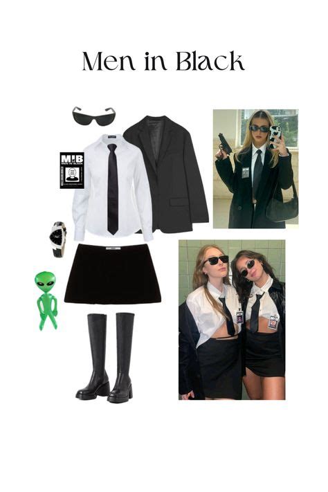 Female Men In Black Costume