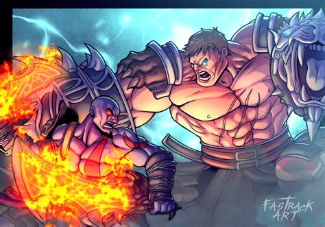 God of War 3 - Kratos vs Hercules by Kyle-Fast on DeviantArt