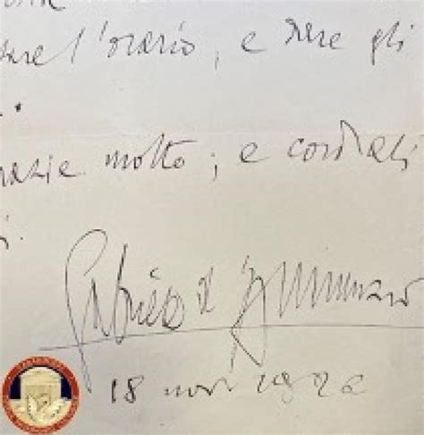 Lettera Di D Annunzio Trafugata Anni Fa Restituita Alla Biblioteca